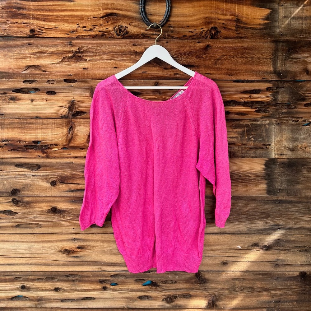 VINTAGE | Ellen B Silk Blend Pink Women's Sweater L
